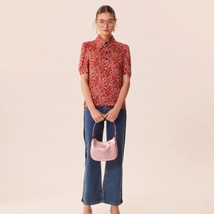 Red Tonino top with flower print